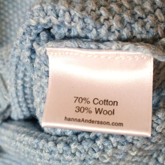 Hanna Andersson Wool Blend Blue Sweater Dress 130 Or Size 8 - Picture 4 of 5